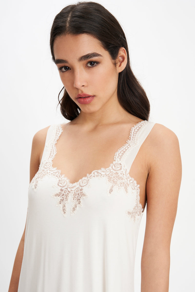 Viscose Jersey Long Nightgown – Flora Lastraioli Shop Online