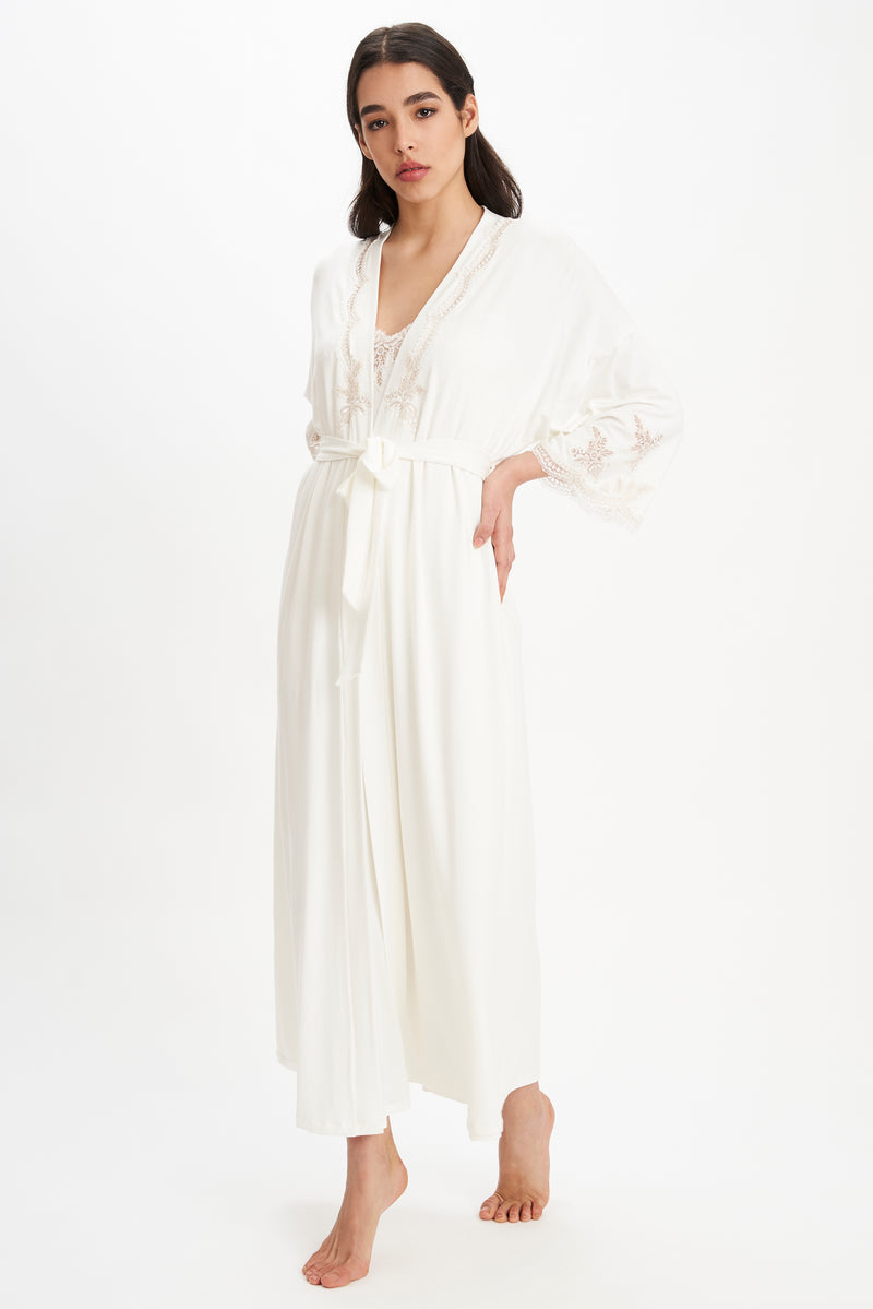 B2B - Viscose Jersey Long Robe - Robe - italian lingerie