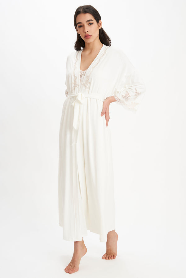 Viscose Jersey Long Robe - Robe - italian lingerie