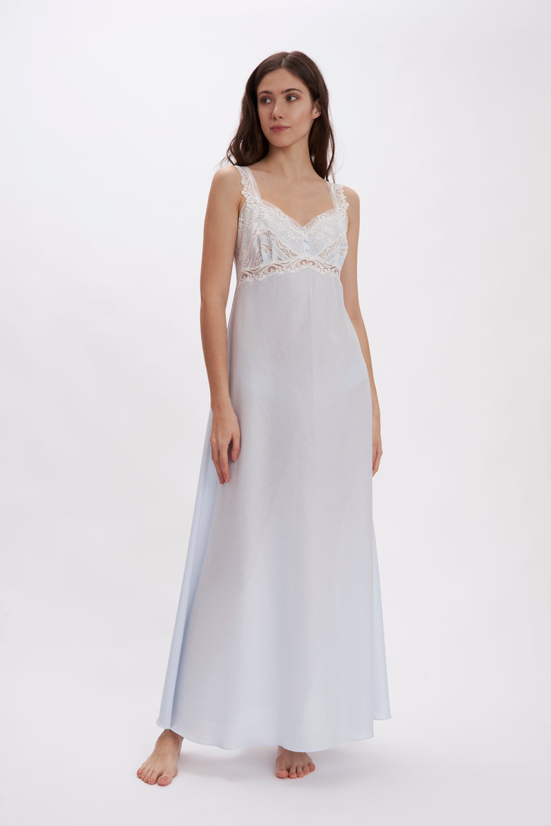 Bright Star - Mussola Cotton Nightgown - Dress - italian lingerie