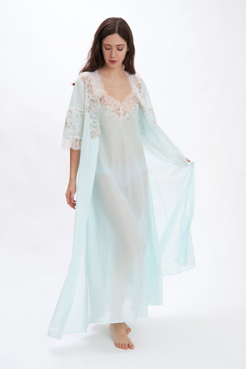 Mussola Cotton Robe - Robe - italian lingerie