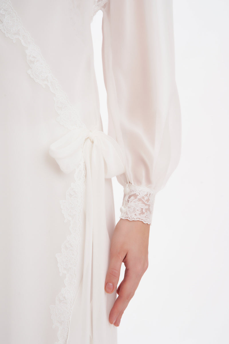 B2B - Silk Georgette Long Robe - Robe - italian lingerie