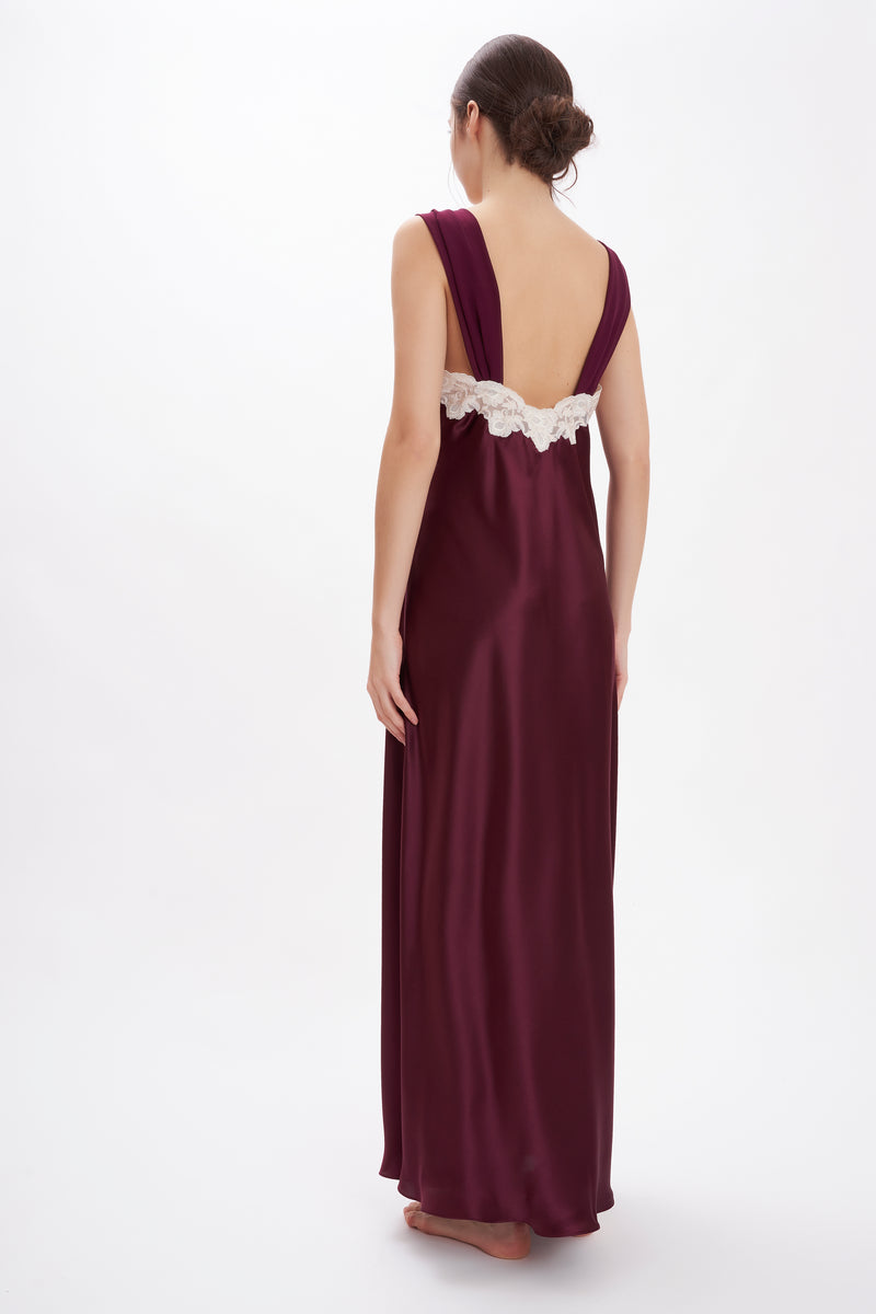 B2B - Silk Satin Long Nightgown - Dress - italian lingerie