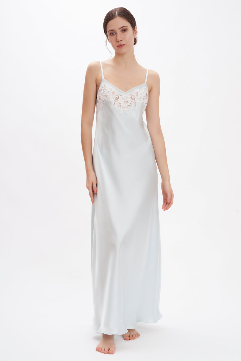 B2B - Silk Satin Long Nightgown - Dress - italian lingerie