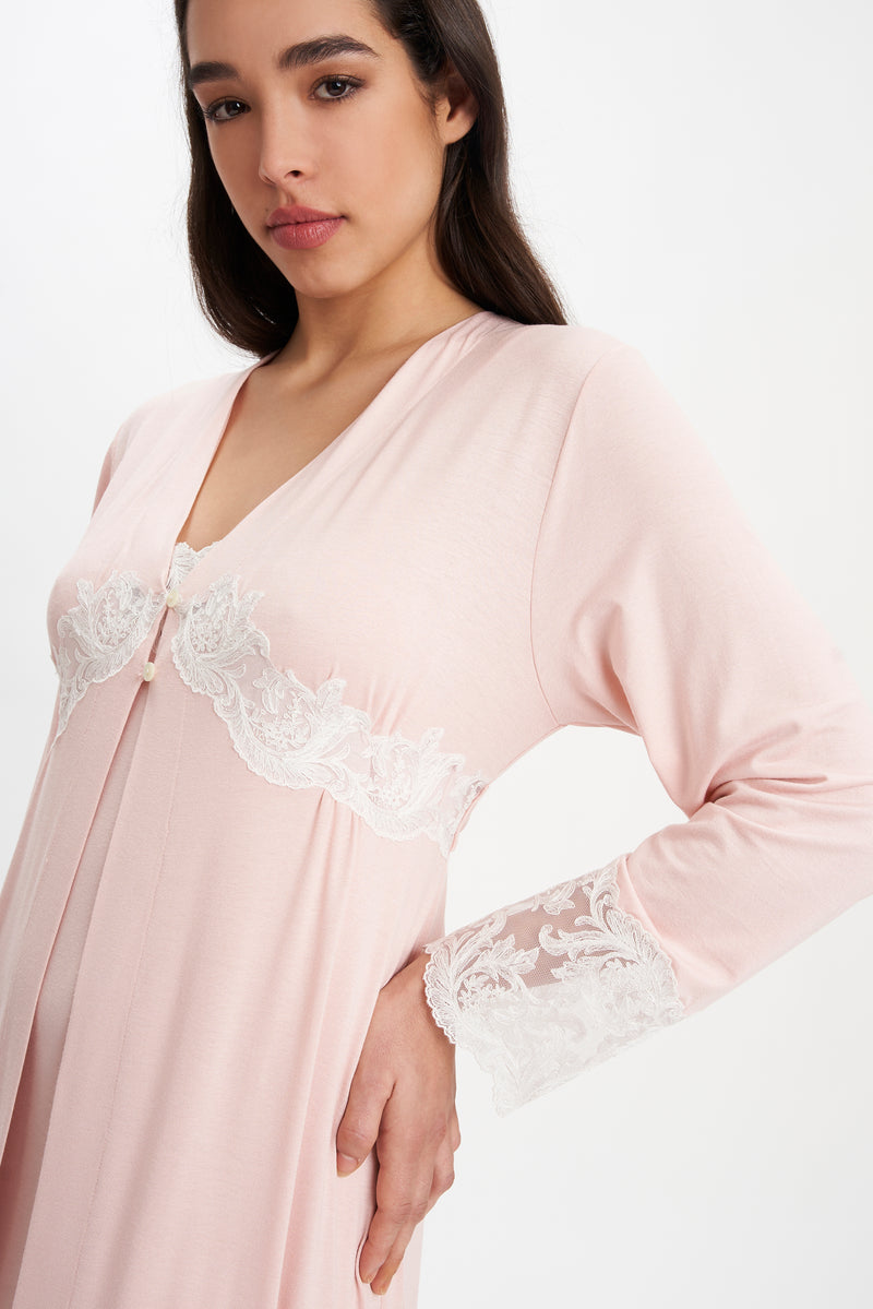 B2B - Viscose Jersey Long Robe - Robe - italian lingerie