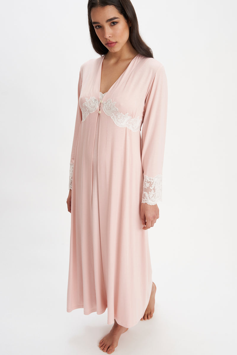 B2B - Viscose Jersey Long Robe - Robe - italian lingerie