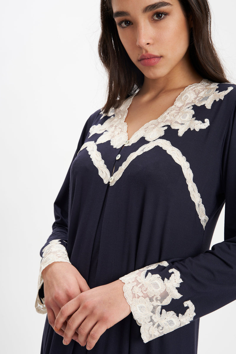 Viscose Jersey Long Robe - Robe - italian lingerie