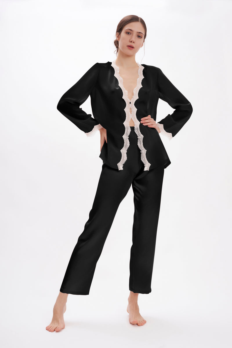 B2B - Silk Georgette Pyjama - Pyjama - italian lingerie