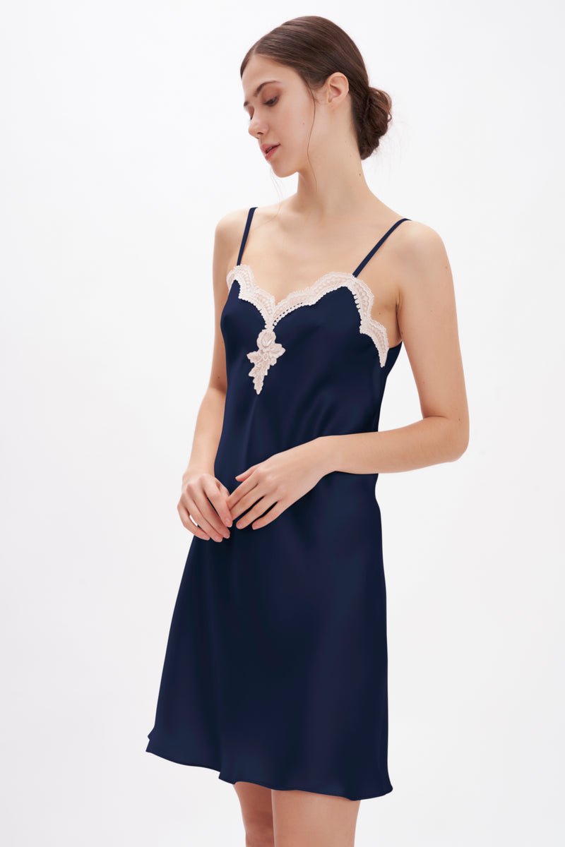 B2B - Silk Satin Short Nightgown - Dress - italian lingerie
