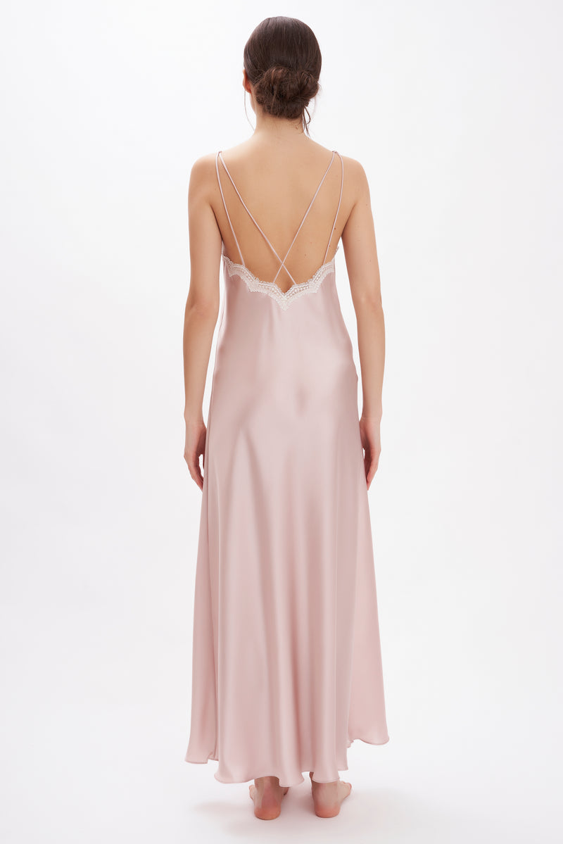 B2B - Silk Satin Long Nightgown - Dress - italian lingerie