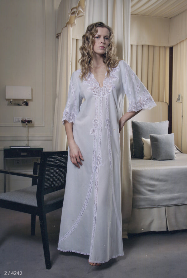 Silvia - Cotton Nightgown - Dress - italian lingerie