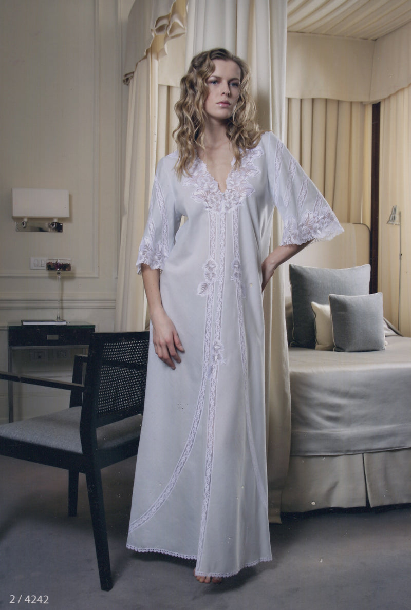 Silvia - Cotton Nightgown - Dress - italian lingerie