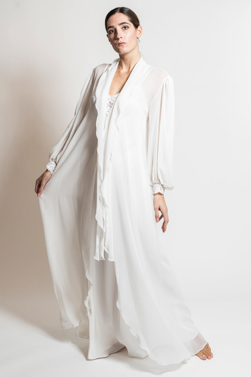 B2B - Silk Nightgown & Robe - Dress - italian lingerie