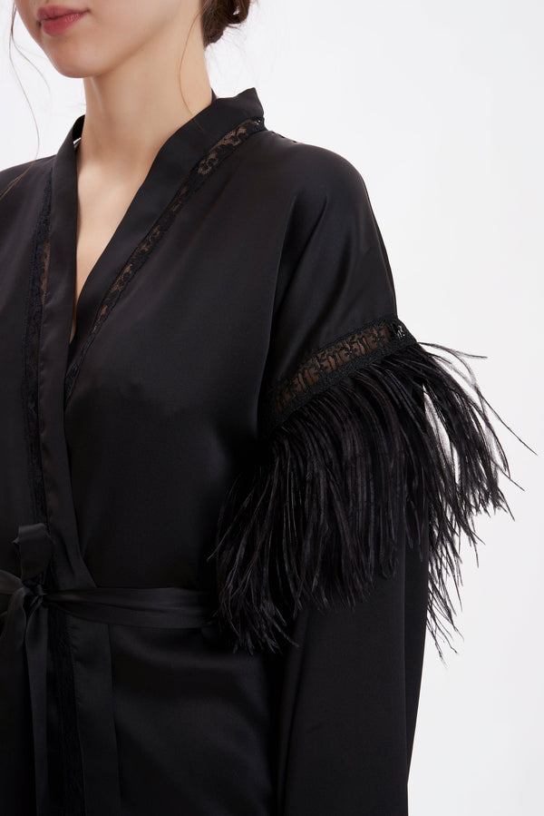 Silk Satin Kimono - Robe - italian lingerie