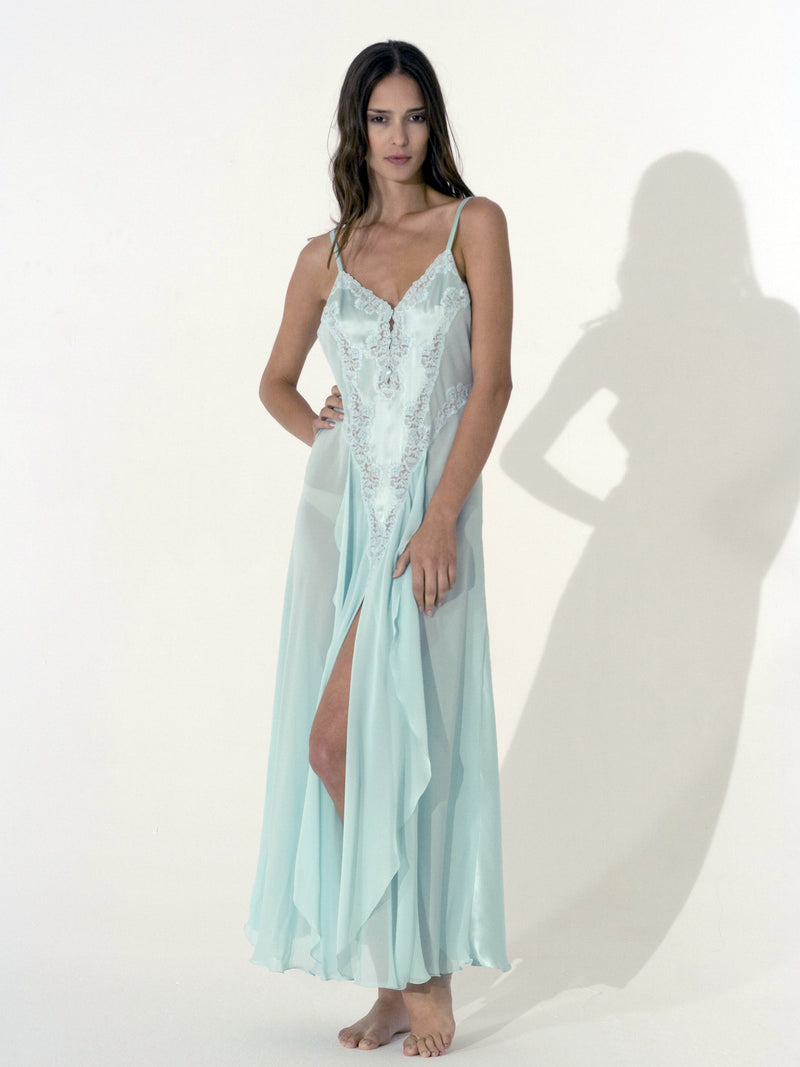 Long Silk Nightgown - Dress & Robe - italian lingerie