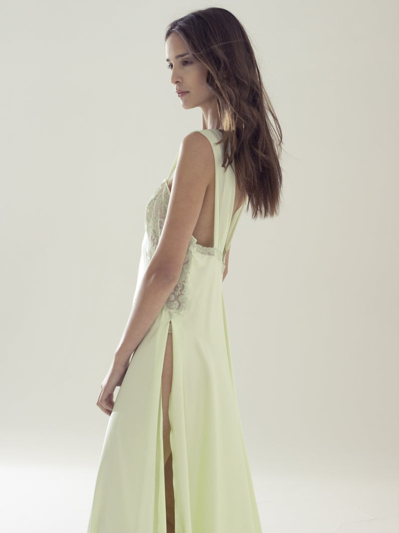 Long Silk Nightgown - Dress - italian lingerie