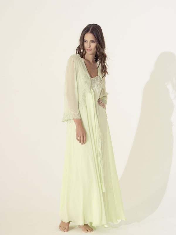 Silk Nightgown & Robe - Dress & Robe - italian lingerie