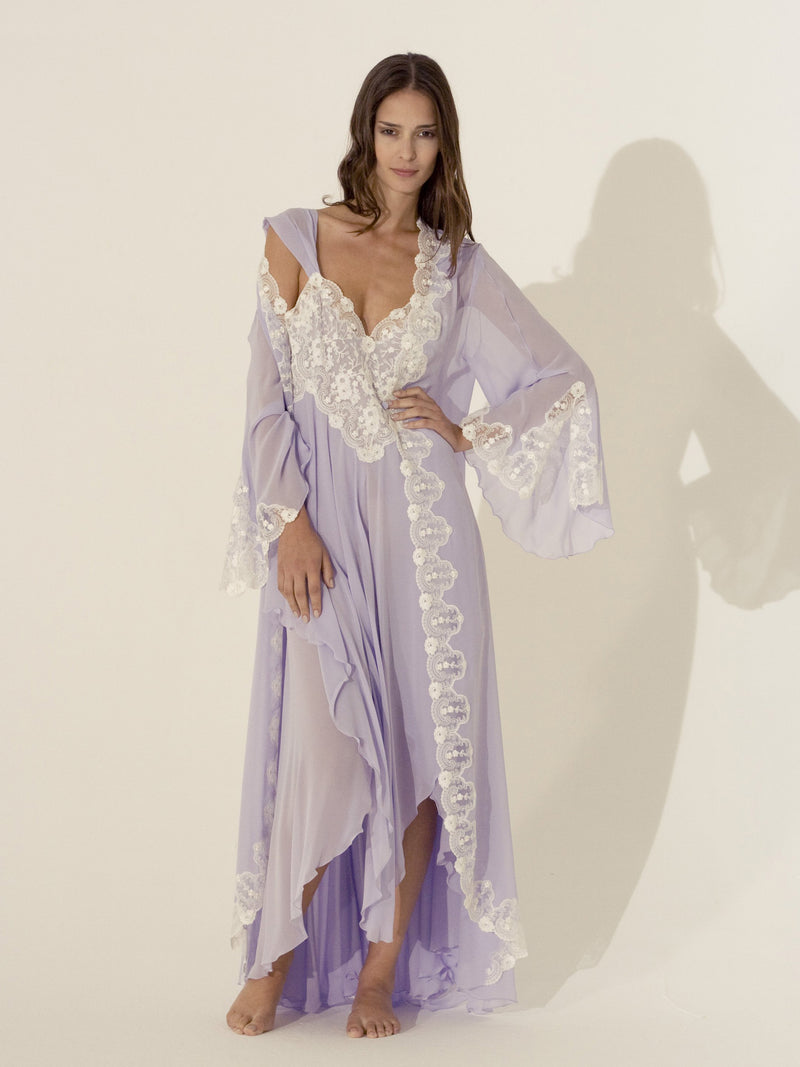 Long Silk Robe - Dress & Robe - italian lingerie