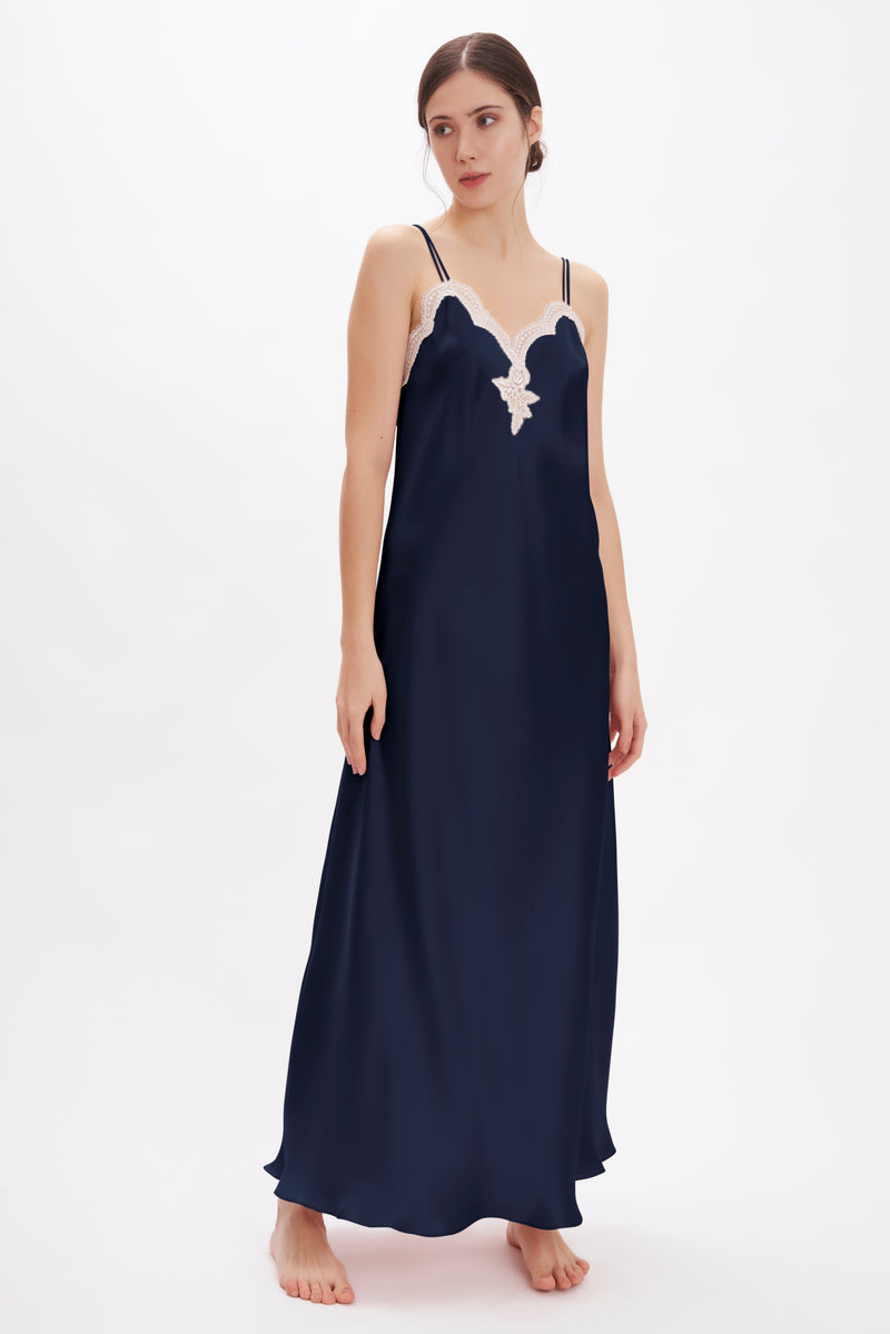 B2B - Silk Satin Long Nightgown - Dress - italian lingerie