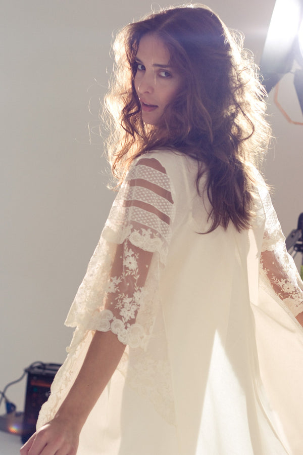 Cotton Nightgown & Robe - Dress & Robe - italian lingerie